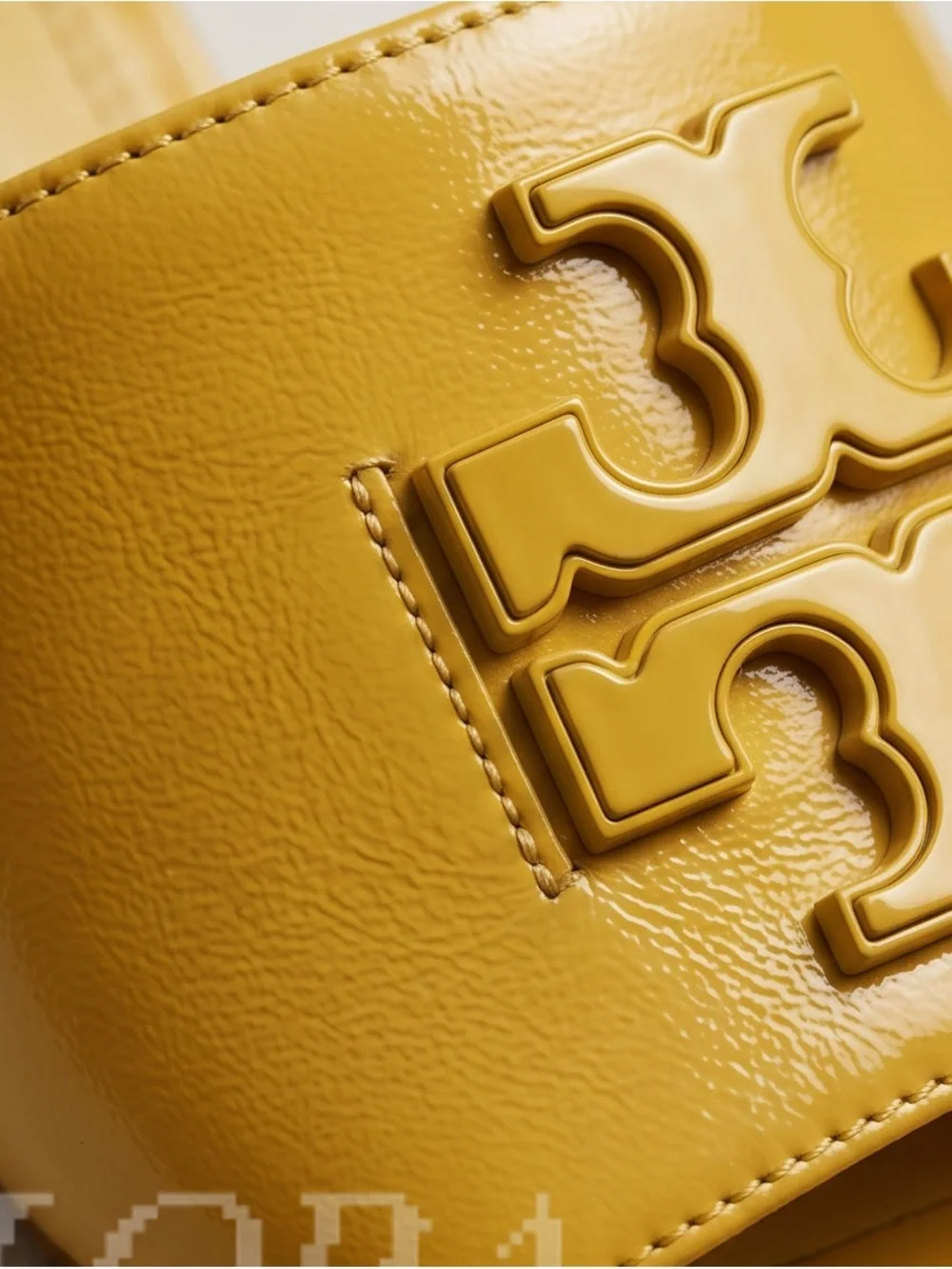 Tory Burch Patent Slide Mules 7 in Yellow